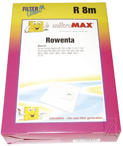 Filterclean Vacuum Cleaner Bags - R8m Fl0026-k Non Woven Dust Bags X 4 + 1 Filter